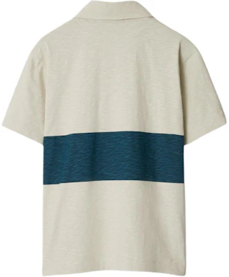 バーバリー ロゴ パッチワーク ボタン ルーズ 半袖 ポロシャツ クレイ 80918831 Lookbook バーバリー ロゴ パッチワーク ボタン ルーズ 半袖 ポロシャツ クレイ 80918831