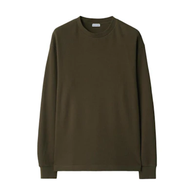Burberry Logo Print Knit Crewneck Sweater Green Long Sleeve. 80928491