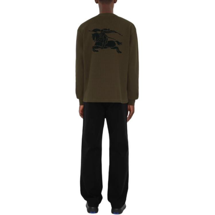Burberry  Logo Print Knit Crewneck Sweater Green Long Sleeve. 80928491 圖 5
