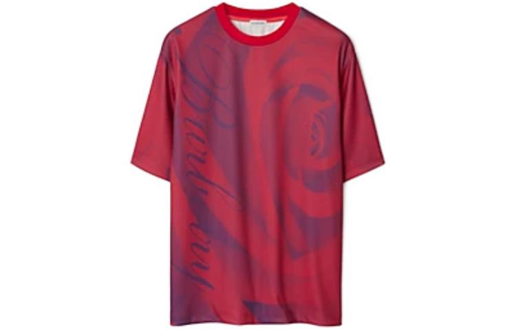 Order Burberry  Logo Rose Print Crewneck T-Shirt Postbox Red. 80776551