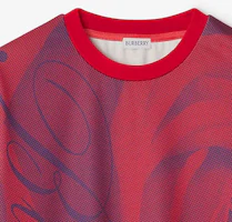 Sizing Burberry Logo Rose Print Crewneck T-Shirt Postbox Red. 80776551