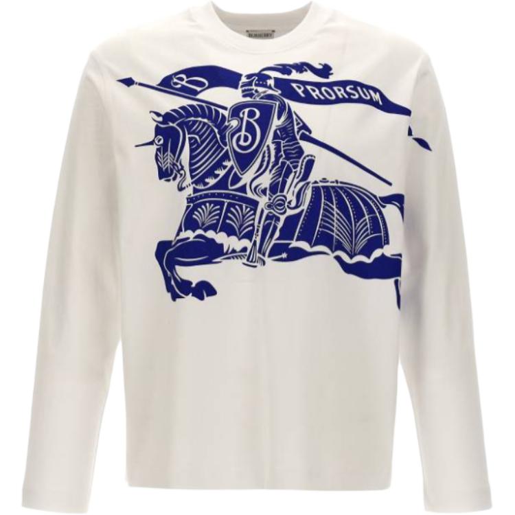 Burberry  Long-Sleeve Crewneck T-Shirt with Front Print Design 80962301