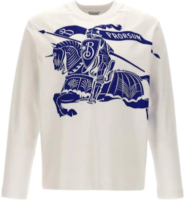 Burberry Kaos Lengan Panjang Crewneck dengan Desain Cetak Depan. 80962301 Buy Burberry Kaos Lengan Panjang Crewneck dengan Desain Cetak Depan. 80962301