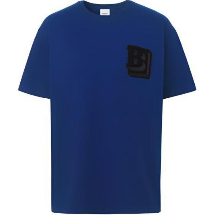 Burberry  Loose-Fit Letter Logo T-Shirt Ocean Blue. 80480151