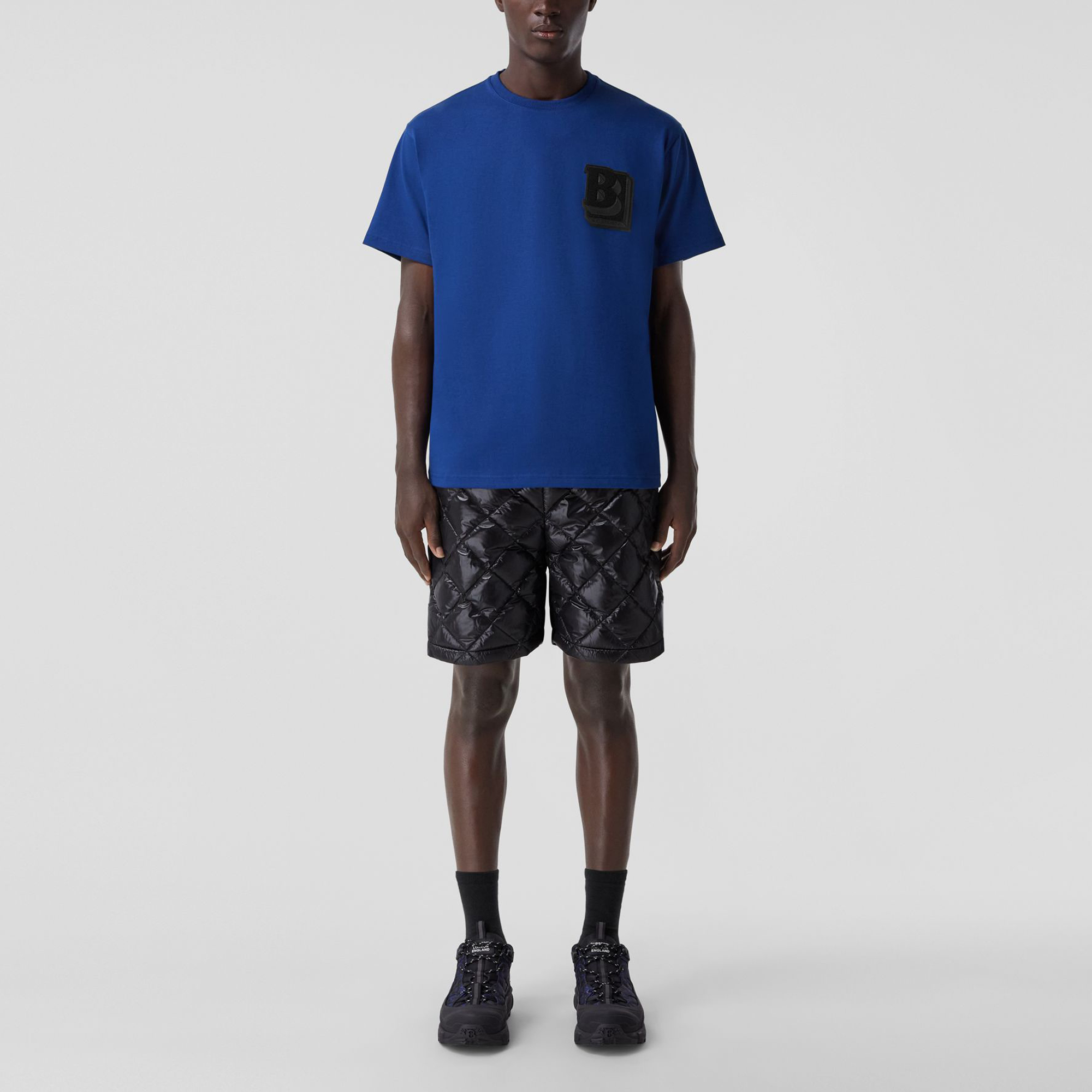 Burberry  Loose-Fit Letter Logo T-Shirt Ocean Blue. 80480151 圖 4