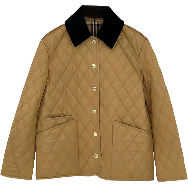 Order Chaqueta Burberry Holgada Patchwork Color Amarillo Jengibre. 80963551