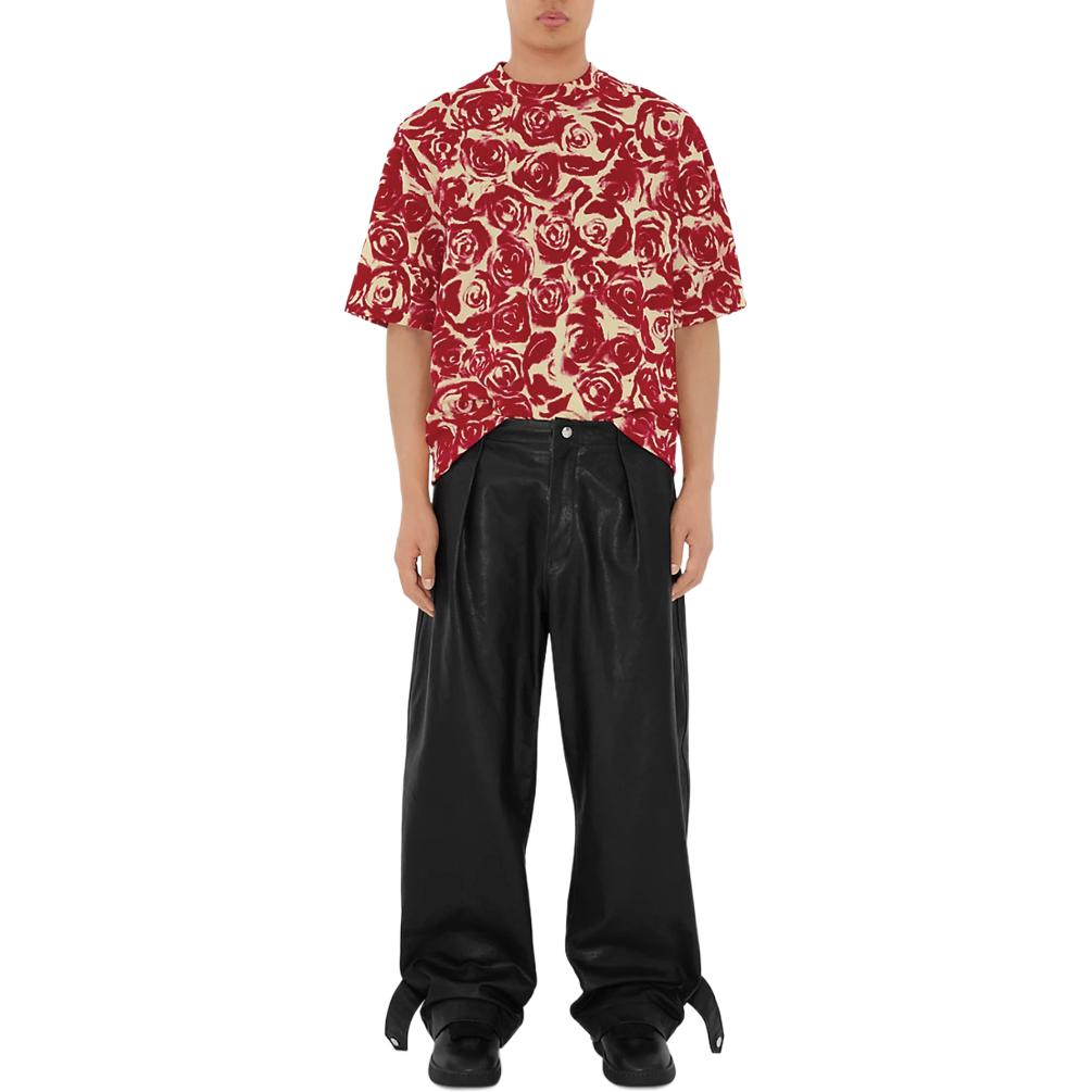 Burberry  Loose-Fit Rose Decor Crewneck Short-Sleeve T-Shirt Red 80824051 圖 4