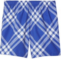 Burberry Loose Fit Elastic Checkered Swim Shorts - Blue 80799001 Burberry Loose Fit Elastic Checkered Swim Shorts - Blue 80799001