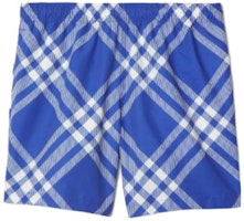 Order Pantalones Cortos de Baño Sueltos Burberry de Cuadros con Elástico - Azul 80799001