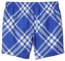 Lookbook Pantalones Cortos de Baño Sueltos Burberry de Cuadros con Elástico - Azul 80799001