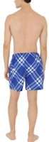 Shop Pantalones Cortos de Baño Sueltos Burberry de Cuadros con Elástico - Azul 80799001