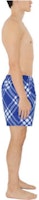 Purchase Pantalones Cortos de Baño Sueltos Burberry de Cuadros con Elástico - Azul 80799001