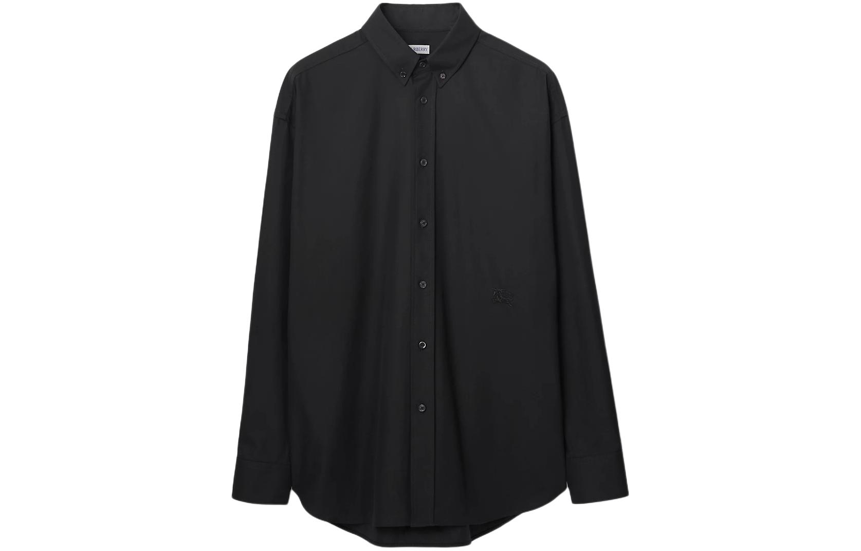 Burberry  Loose Fit Solid Color Long Sleeve Shirt Onyx Black. 80846971 圖 2