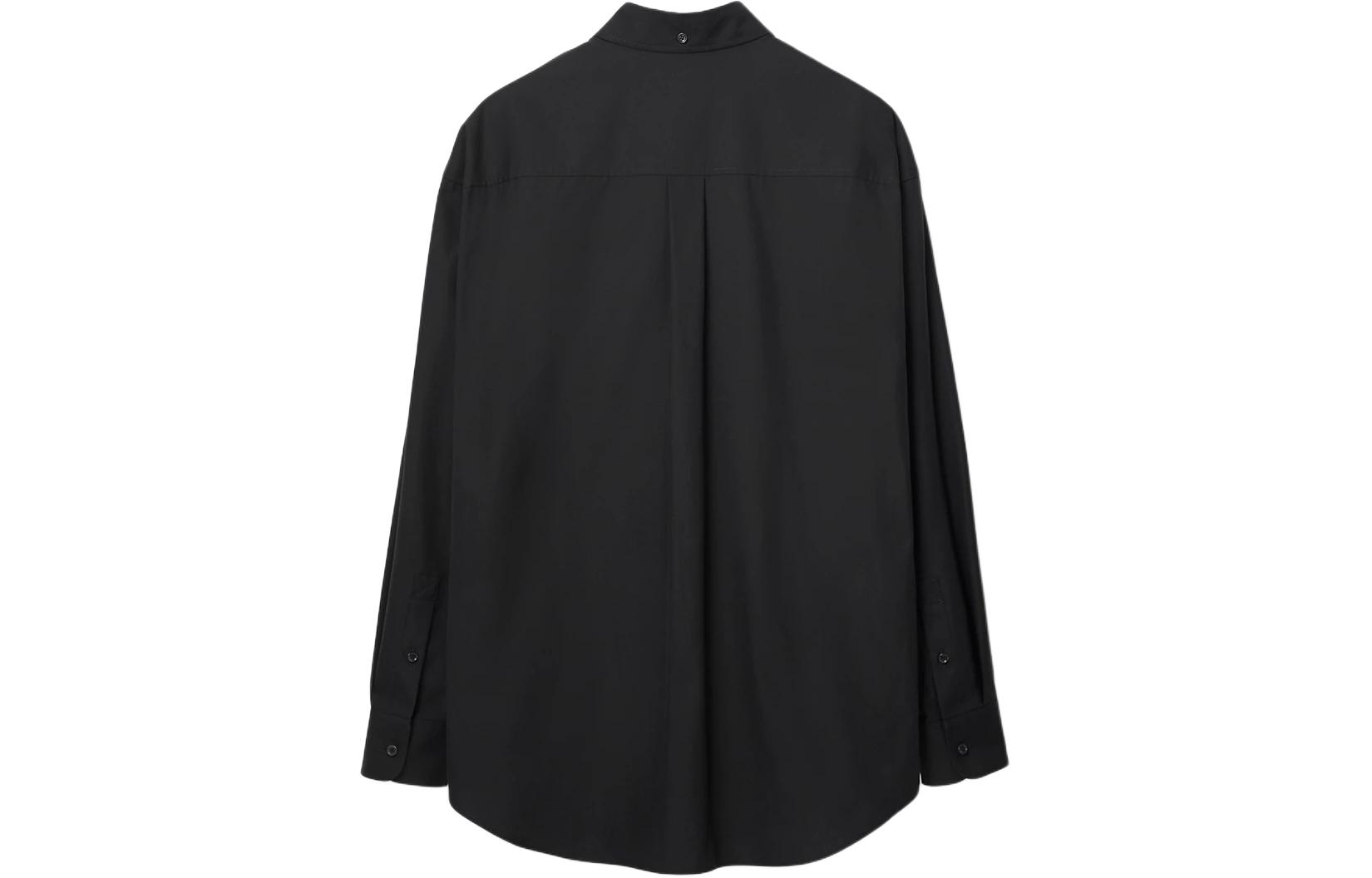 Burberry  Loose Fit Solid Color Long Sleeve Shirt Onyx Black. 80846971 圖 3