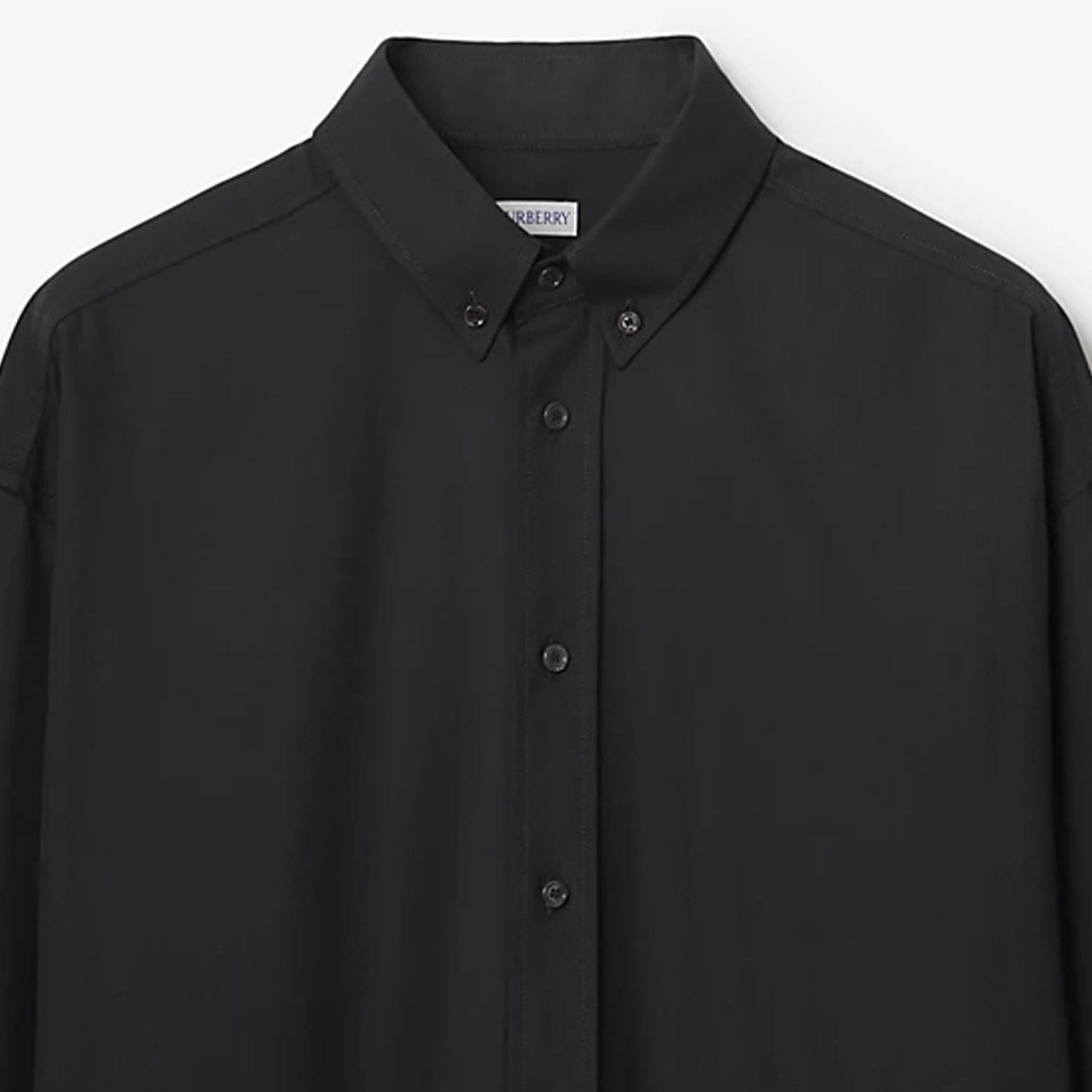 Burberry  Loose Fit Solid Color Long Sleeve Shirt Onyx Black. 80846971 圖 8