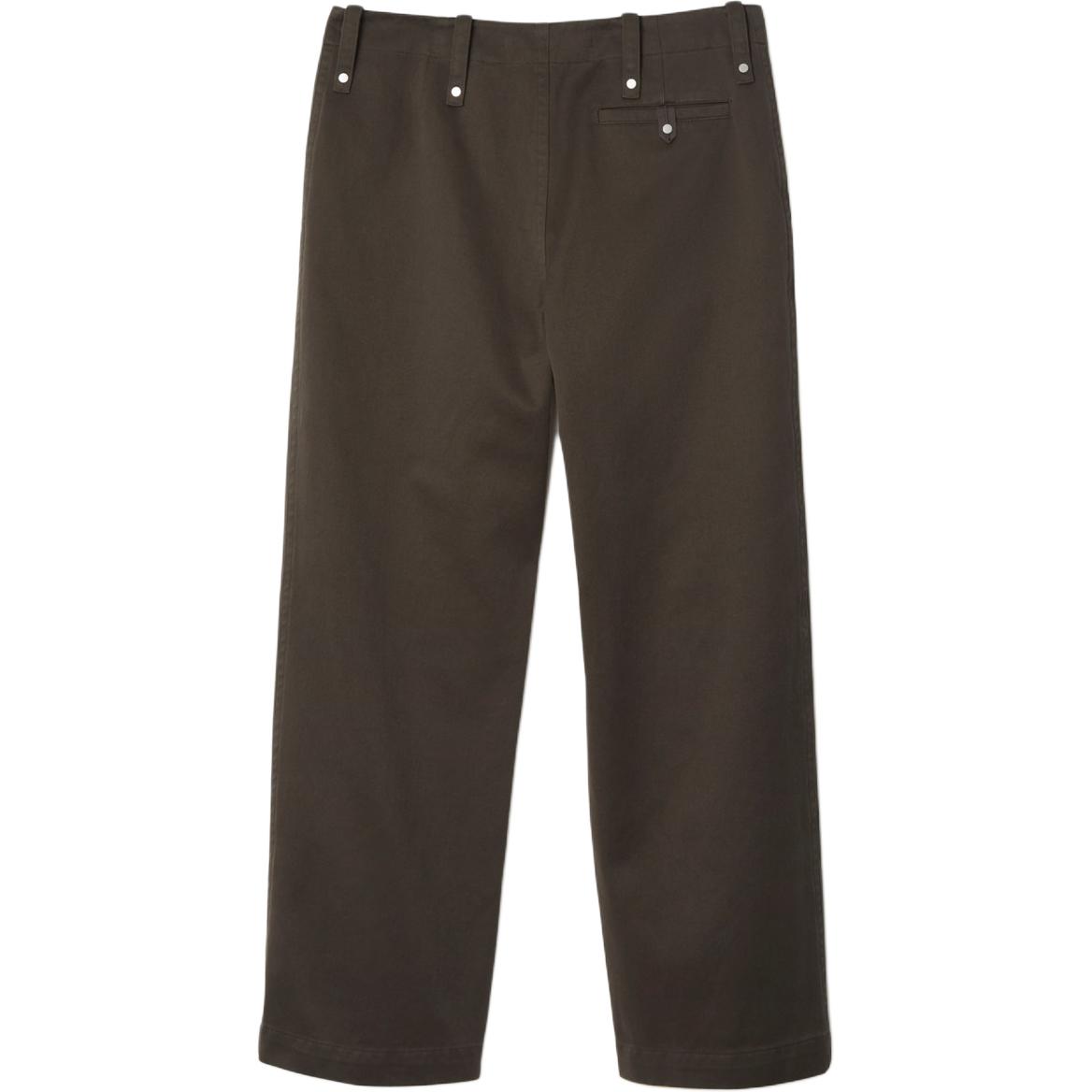 Lookbook Burberry Celana Longgar Warna Polos dengan Saku Kancing - Warna Otter 80788771