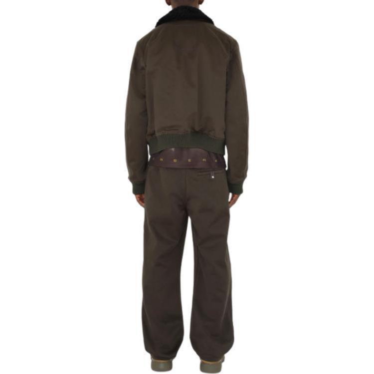 Purchase Burberry Celana Longgar Warna Polos dengan Saku Kancing - Warna Otter 80788771