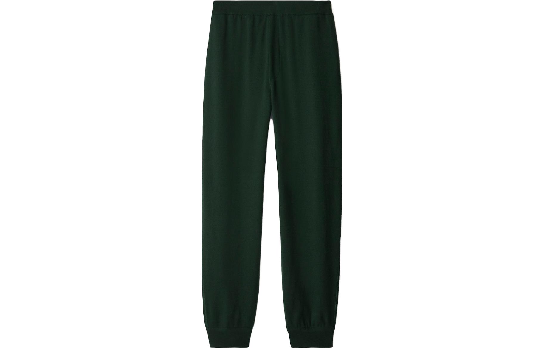 Burberry  Loose Fit Tapered Knit Joggers Solid Color - Vine Green 80777591