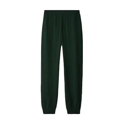 Burberry Loose Fit Tapered Knit Joggers Solid Color - Vine Green 80777591