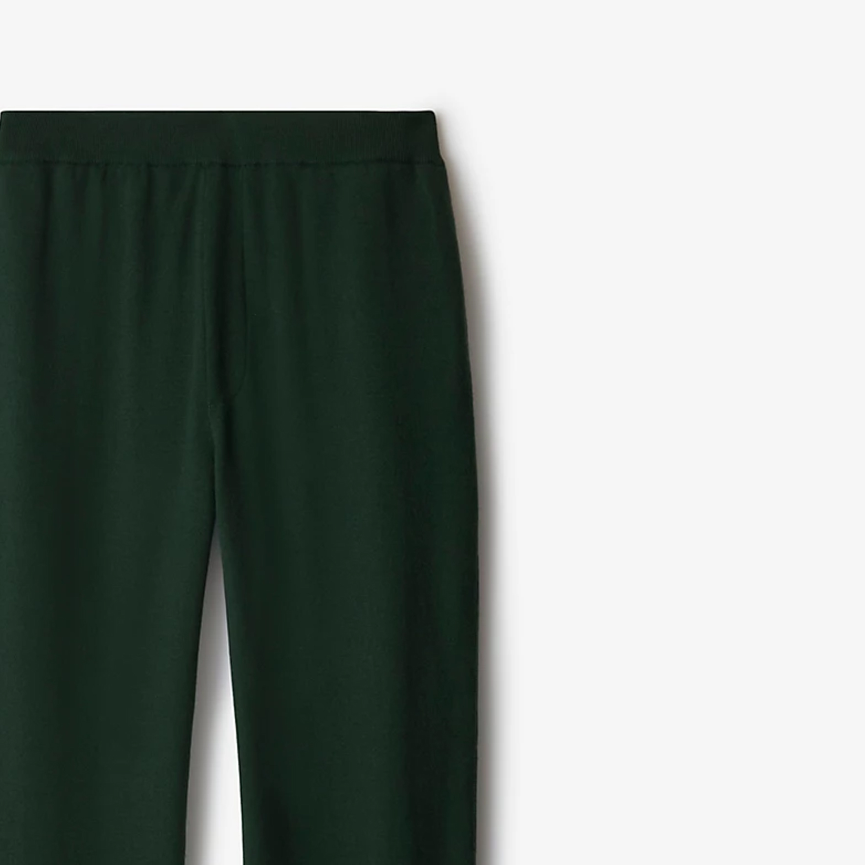 Shop Burberry 寬鬆剪裁 tapered 針織運動褲 單色 - 葡萄綠 80777591