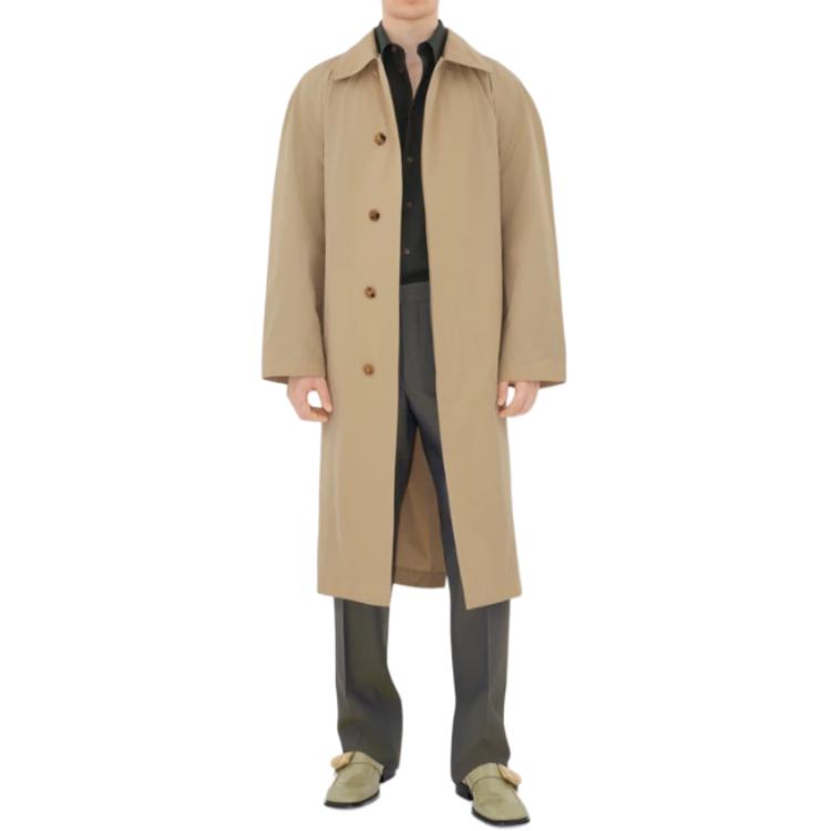 Shop Abrigo Trench Beige Medio Burberry Diseño de Botonadura Simple. 80876111