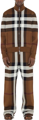 Burberry Celana Lurus Mid-Rise Motif Kotak Warna Dark Birch Brown. 80702991 Lookbook Burberry Celana Lurus Mid-Rise Motif Kotak Warna Dark Birch Brown. 80702991