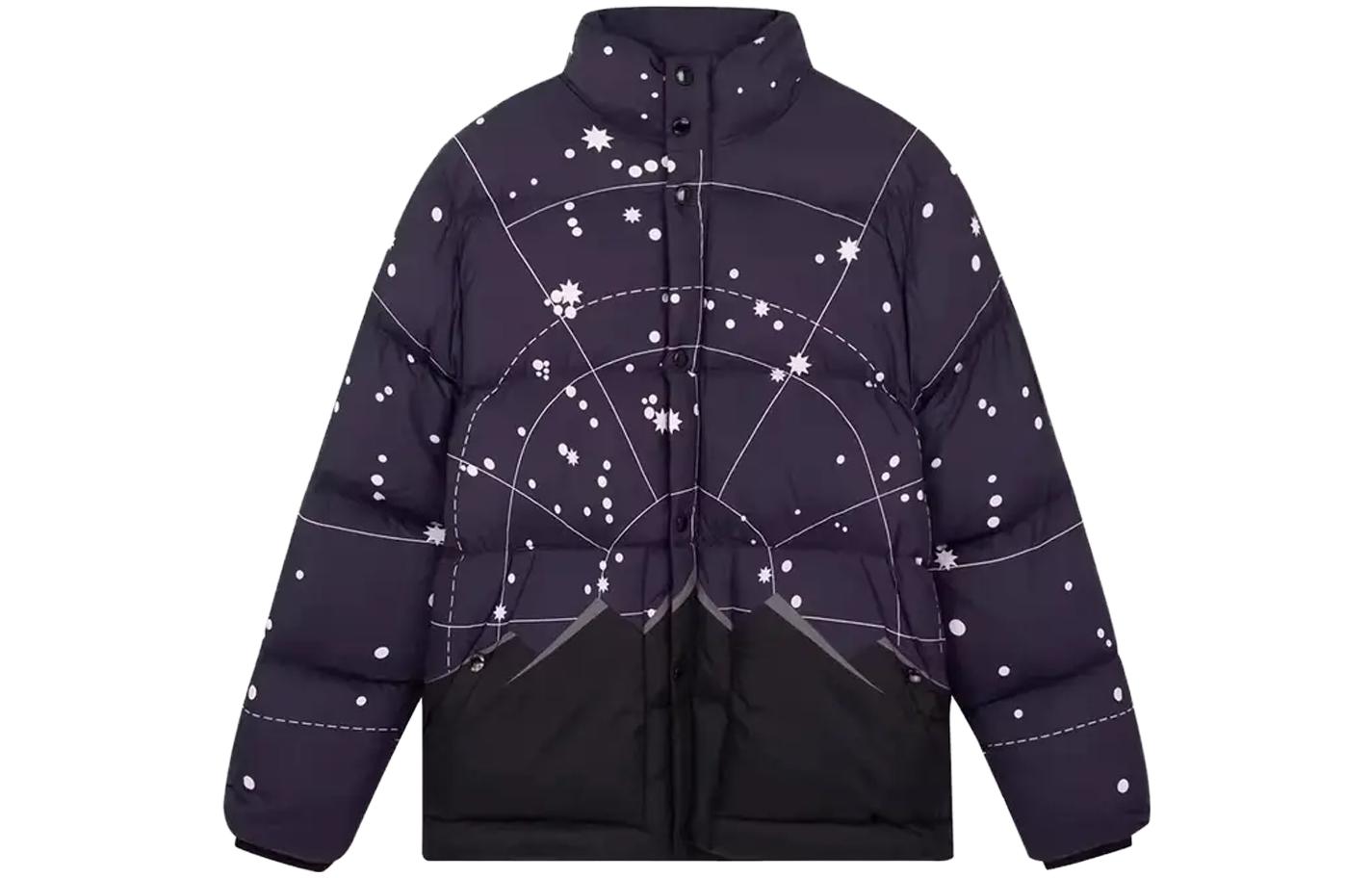 Burberry  Moon Star Print Puffer Jacket Black Blue Long Sleeve Zip-Up. 80454761