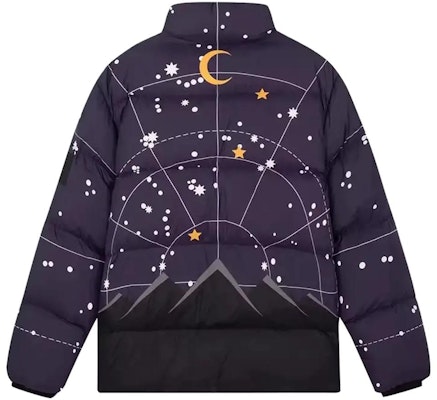 Burberry Moon Star Print Puffer Jacket Black Blue Long Sleeve Zip-Up. 80454761 Lookbook Burberry Moon Star Print Puffer Jacket Black Blue Long Sleeve Zip-Up. 80454761