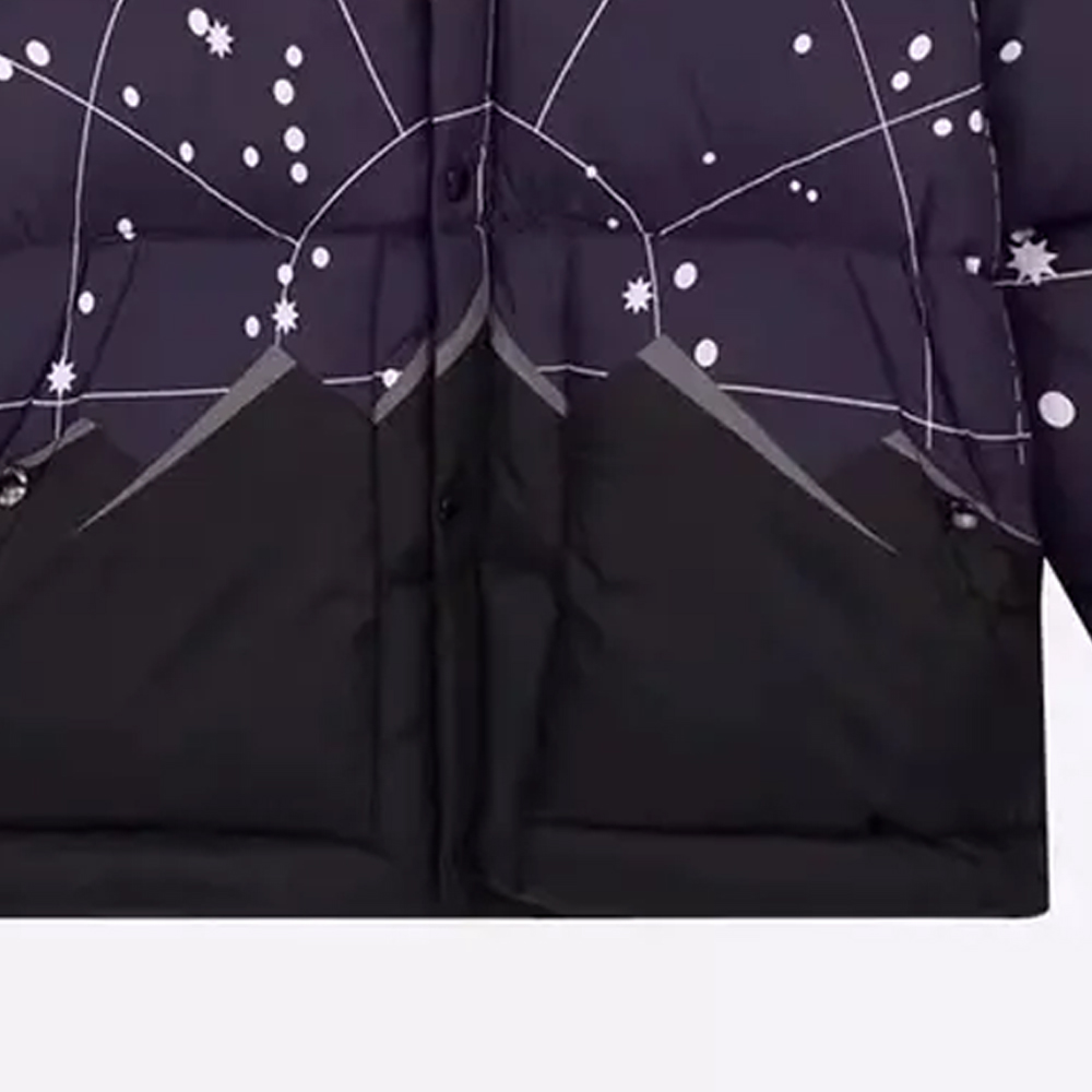 Details for Burberry  Moon Star Print Puffer Jacket Black Blue Long Sleeve Zip-Up. 80454761