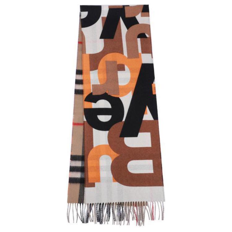 Burberry  Multicolor Cashmere Wool Scarf with Colorblock Design. 80244701 圖 2