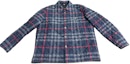 Order Burberry Navy Blue Check Collar Cotton Jacket Long Sleeve. 80841881