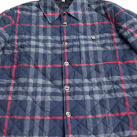Lookbook Burberry 海軍藍格紋領純棉長袖外套 80841881