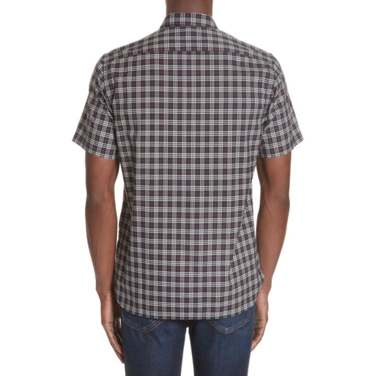 Purchase Burberry 海軍藍格紋短袖襯衫. 80034801
