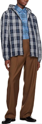 Burberry Jaket Lengan Panjang Tudung Corak Kotak Biru Navy. 80742861 Purchase Burberry Jaket Lengan Panjang Tudung Corak Kotak Biru Navy. 80742861