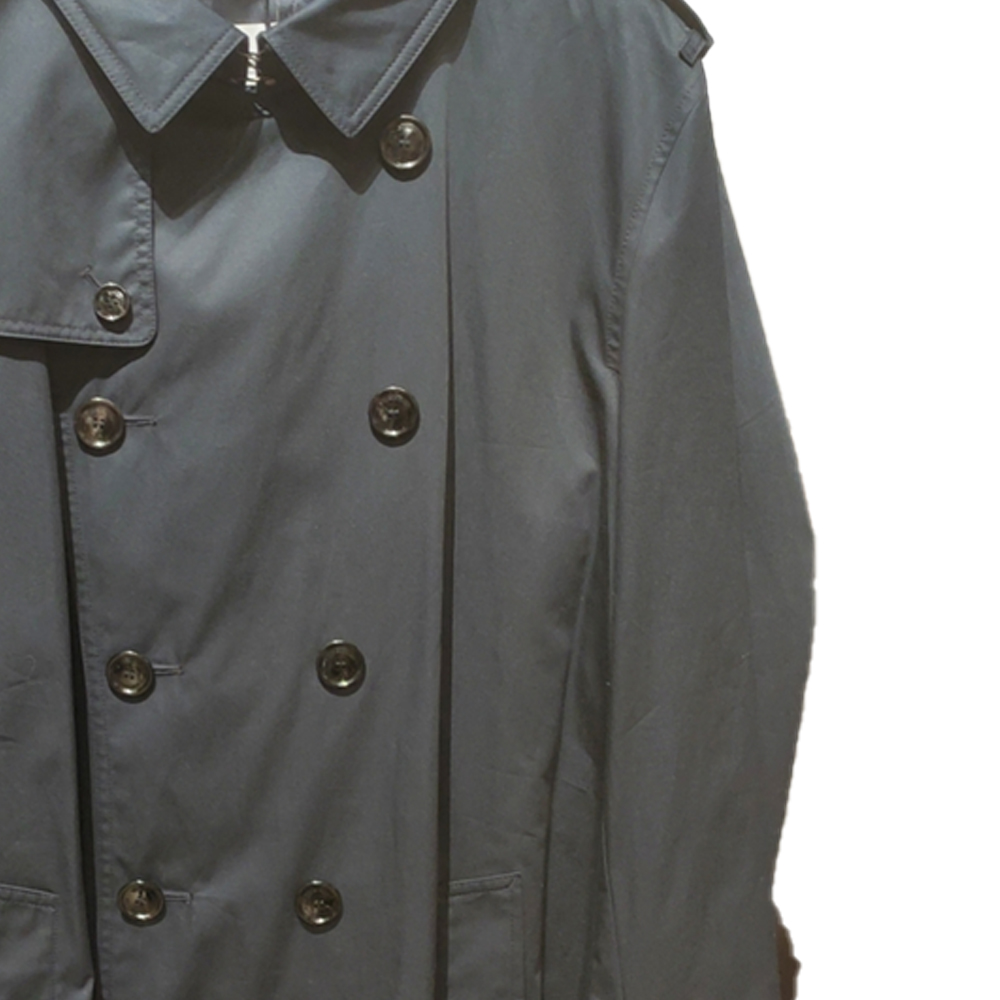 Burberry  Navy Blue Double-Breasted Trench Coat with Classic Collar. 80573081 圖 6
