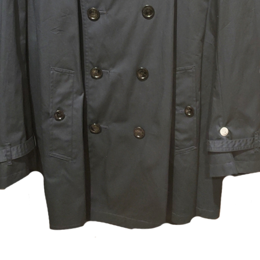 Burberry  Navy Blue Double-Breasted Trench Coat with Classic Collar. 80573081 圖 8