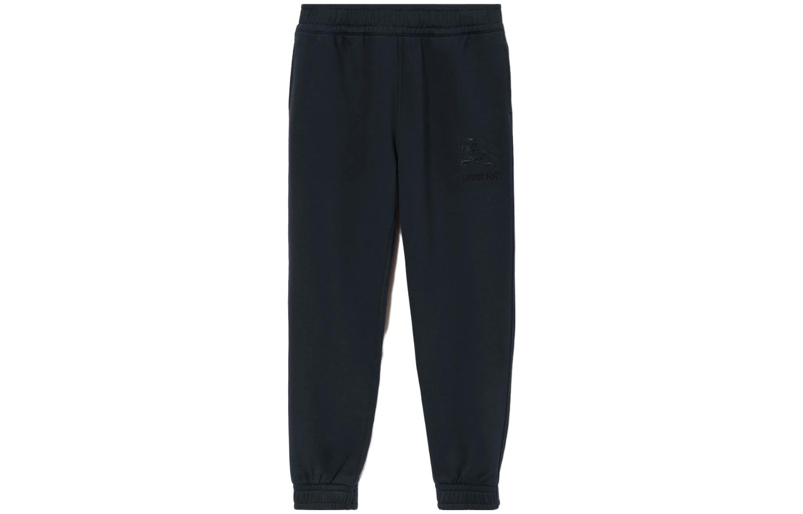 Order Burberry Seluar Jogger Biru Navy dengan Sulaman Logo. 80720051