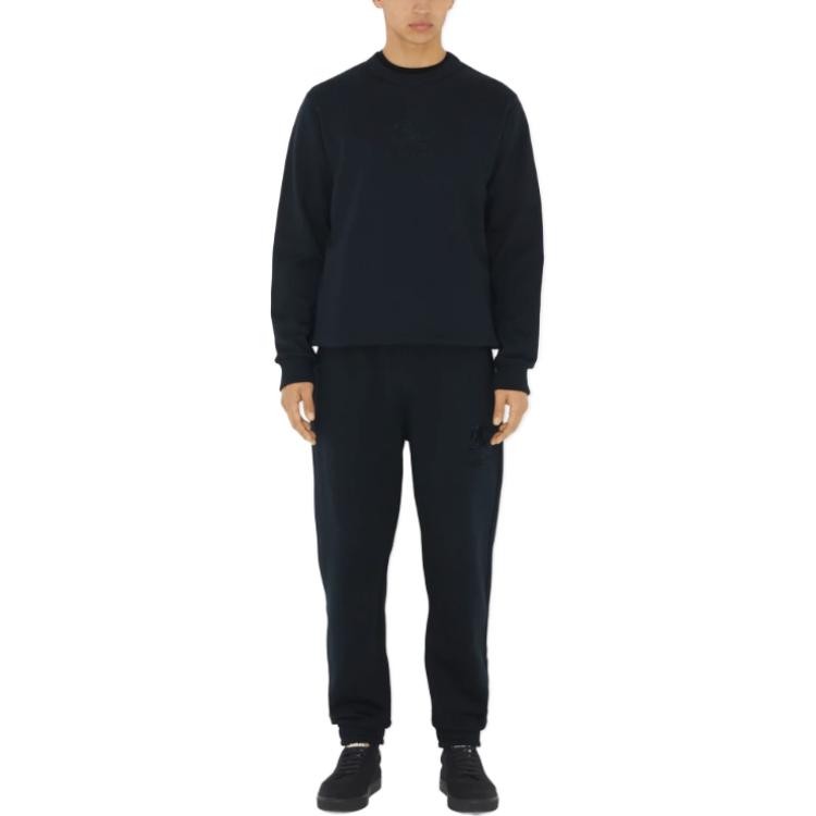 Lookbook Burberry Seluar Jogger Biru Navy dengan Sulaman Logo. 80720051