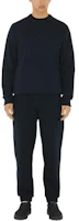 Lookbook Burberry Navy Blue Jogger Sweatpants with Logo Embroidery. 80720051