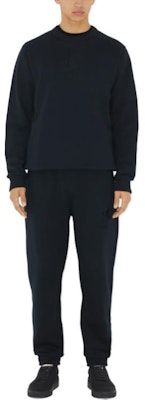 Burberry Seluar Jogger Biru Navy dengan Sulaman Logo. 80720051 Lookbook Burberry Seluar Jogger Biru Navy dengan Sulaman Logo. 80720051