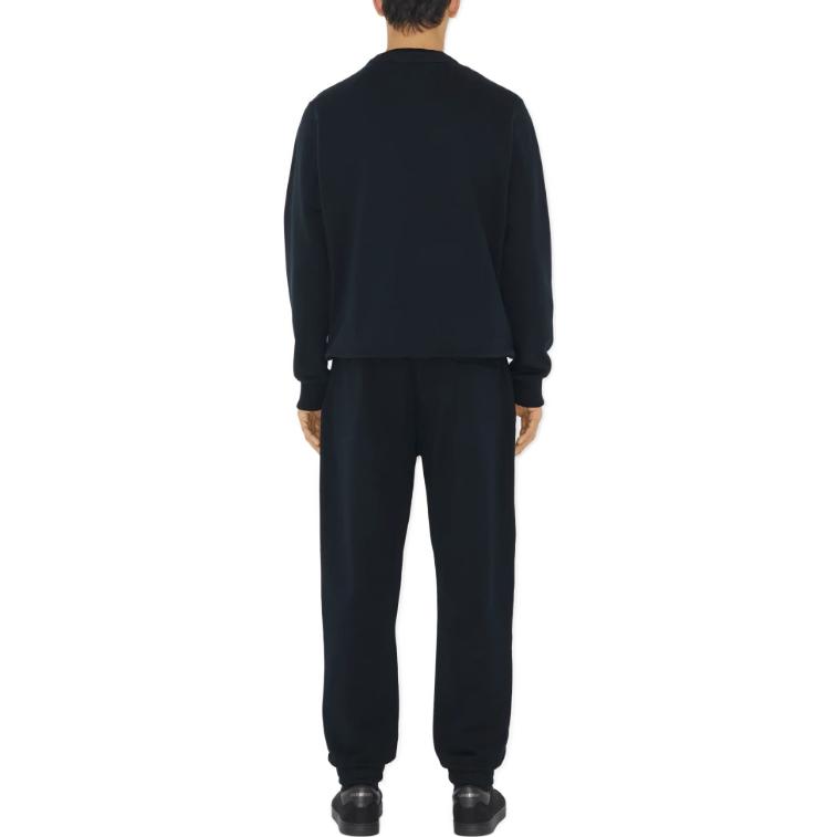 Shop Burberry Seluar Jogger Biru Navy dengan Sulaman Logo. 80720051