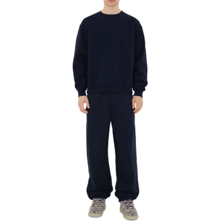 Purchase Burberry Navy Blue Seluar Jogger Knit Longgar Lelaki 80946321