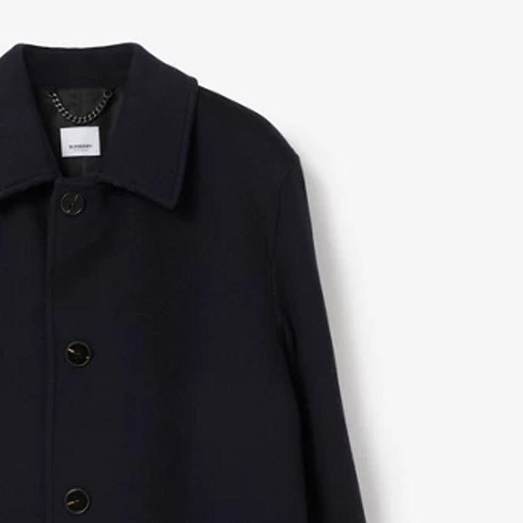 Burberry  Navy Blue Single-Breasted Long Sleeve Casual Coat. 80601971 圖 4