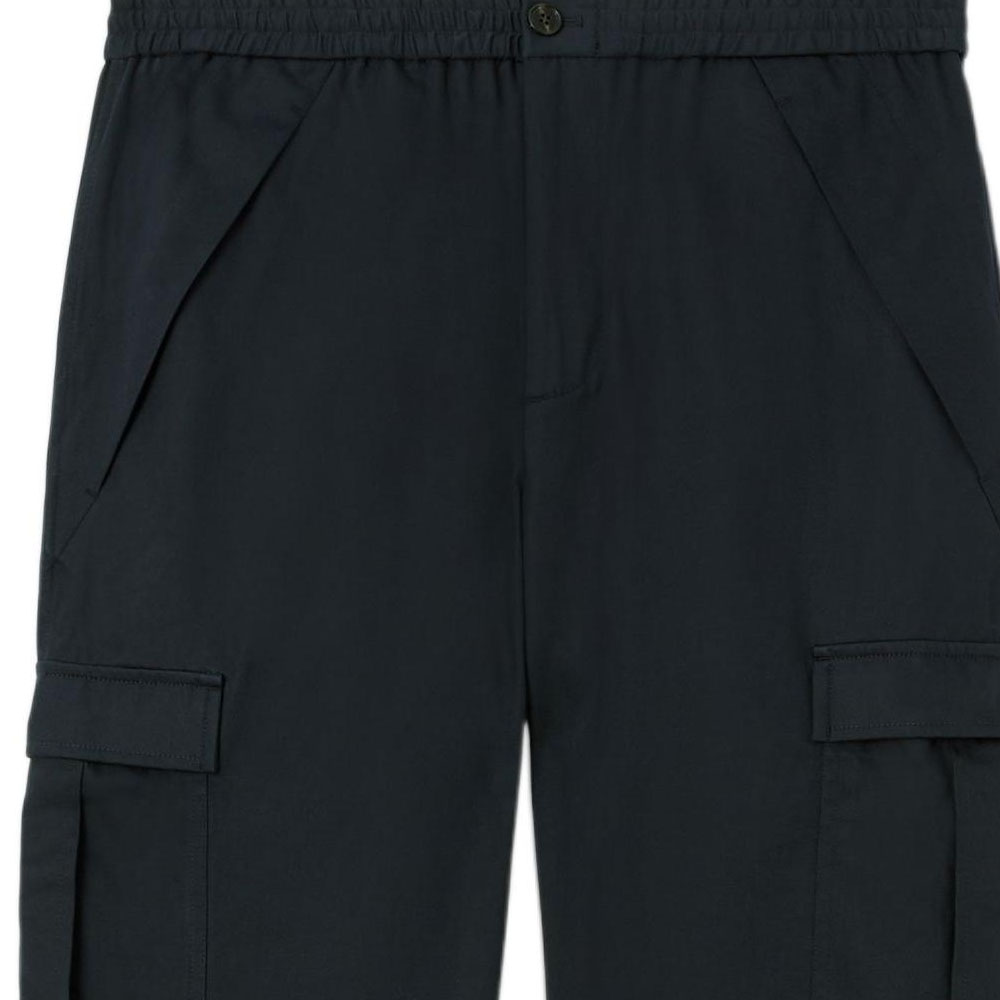 Details for Burberry Celana Panjang Kasual Navy Blue Straight-Leg dengan Kantong. 80640551