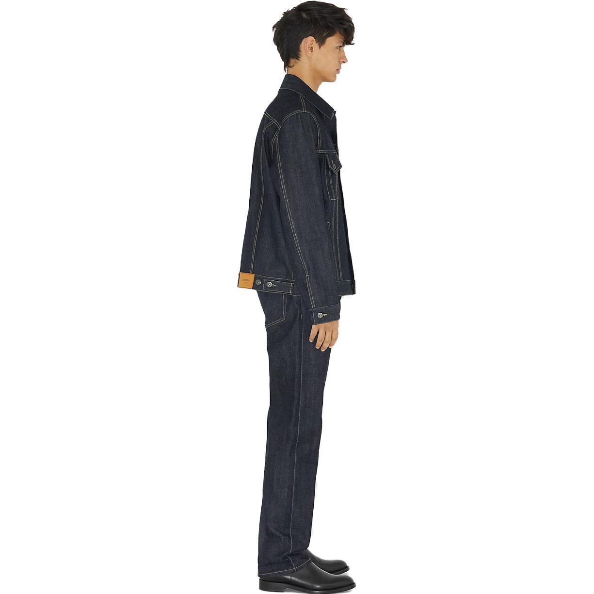 Burberry  Navy Single-Breasted Long Sleeve Jacket with Collared Design 80715631 圖 4