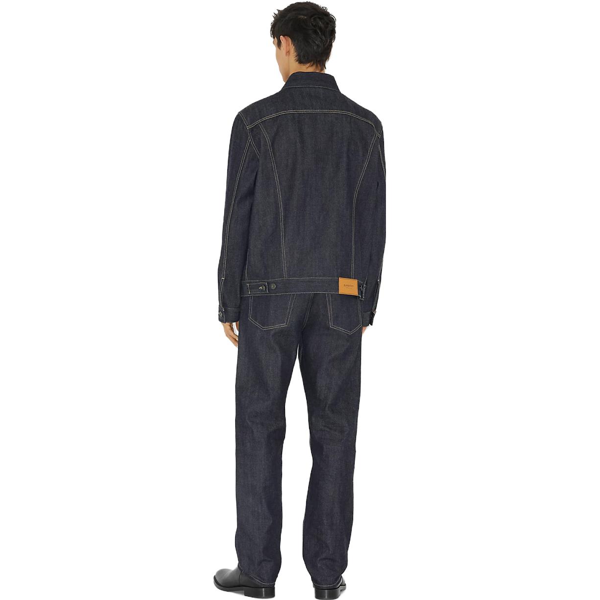 Burberry  Navy Single-Breasted Long Sleeve Jacket with Collared Design 80715631 圖 5