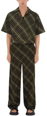 Burberry Olive Celana Panjang High-Waisted Kotak Longgar Lurus. 80906101 Purchase Burberry Olive Celana Panjang High-Waisted Kotak Longgar Lurus. 80906101