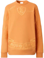 Burberry Orange Leaf Embroidered Logo Crewneck Sweatshirt. 80632021 Burberry Orange Leaf Embroidered Logo Crewneck Sweatshirt. 80632021