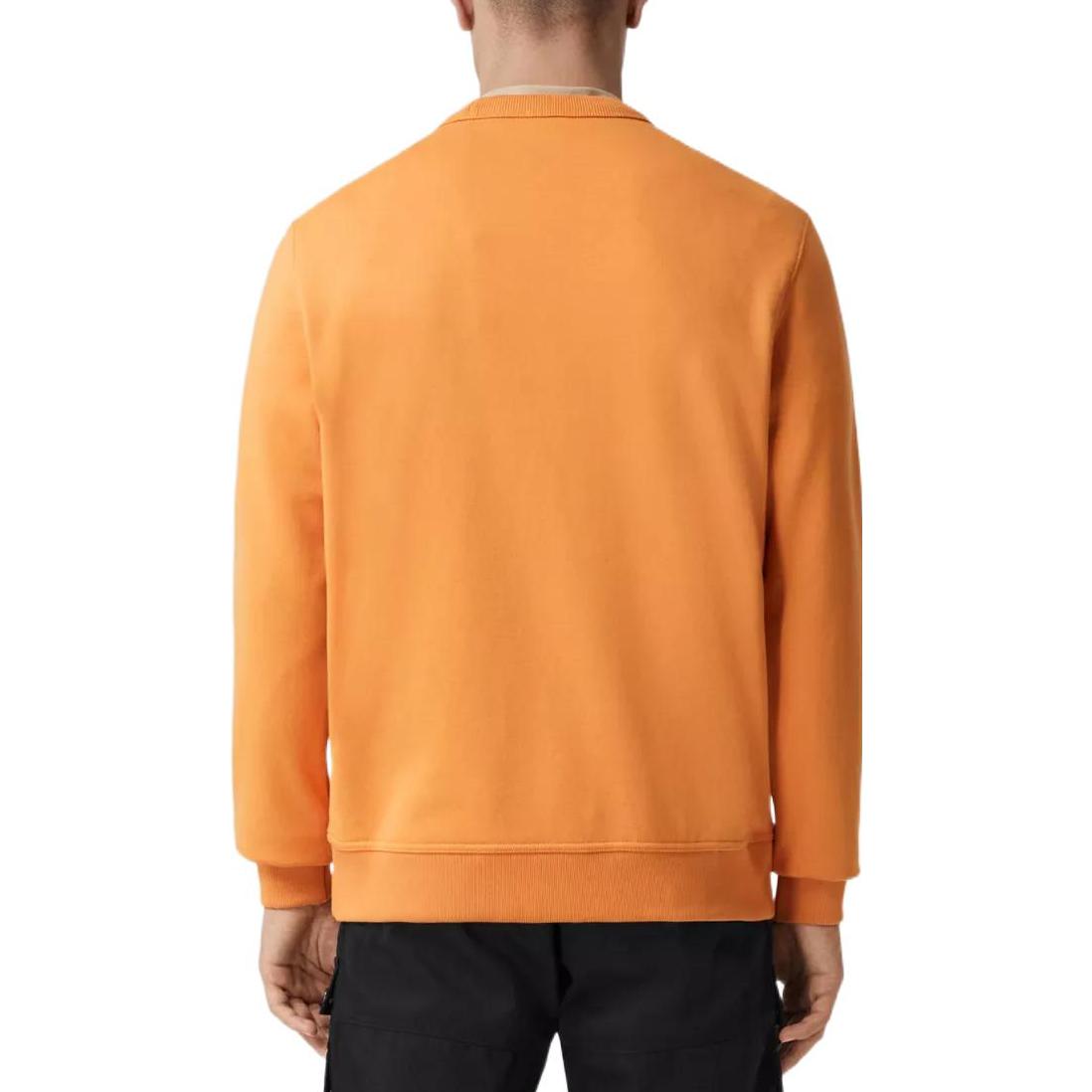 Shop 博柏利橙色叶子刺绣标志圆领卫衣 80632021