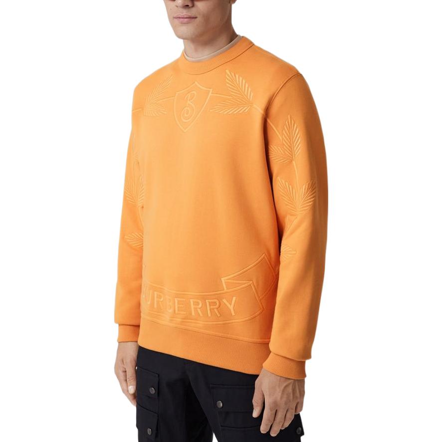 Purchase 博柏利橙色叶子刺绣标志圆领卫衣 80632021